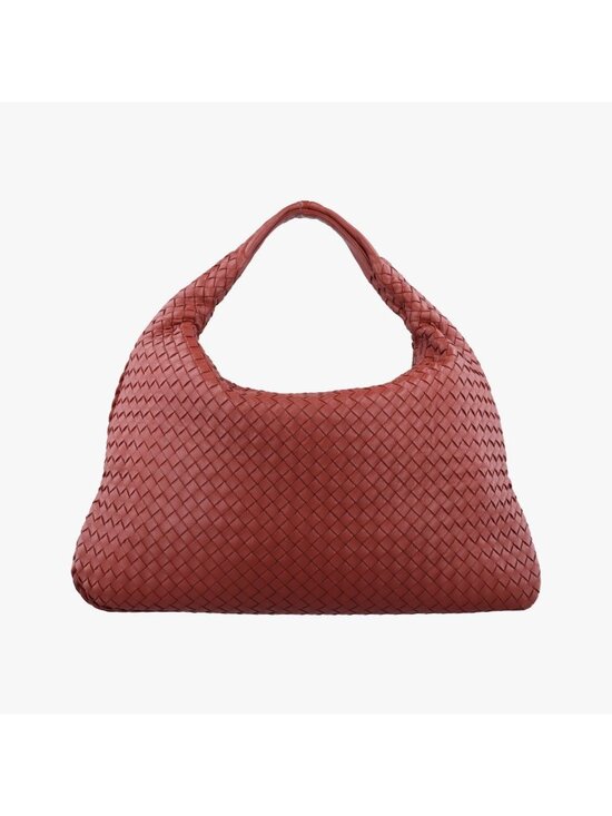 Bottega Veneta Handbags - Bottega Veneta Intrecciato Red Lambskin Handbag